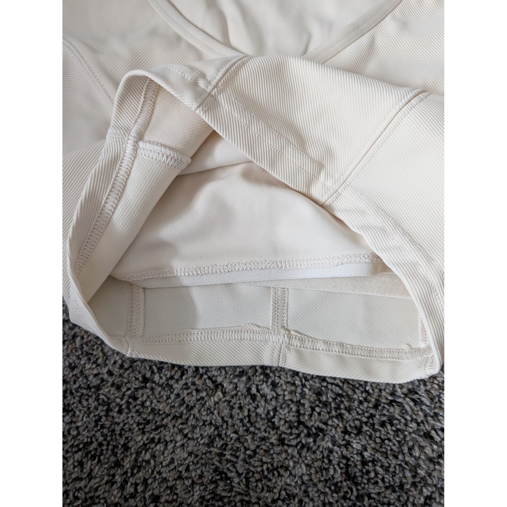 OFFLINE by Aerie Ribbed V-Neck Crop Top Cream Off-White Built-in Bra XS - Picture 4 of 4